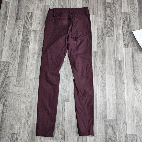 YMI Jeans Womens Medium Burgundy Stretch Skinny Casual Pants - Picture 2 of 12